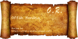 Offák Renáta névjegykártya